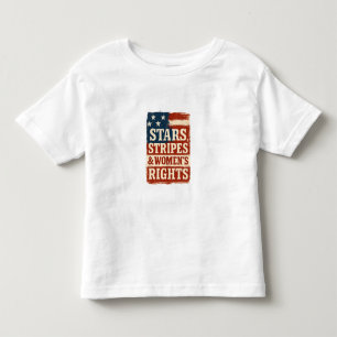 Stars, Stripes & Women’s Rights Distressed Flag Toddler T-Shirt
