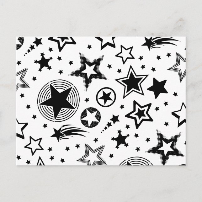 Stars Tattoos black + your ideas Postcard (Front)