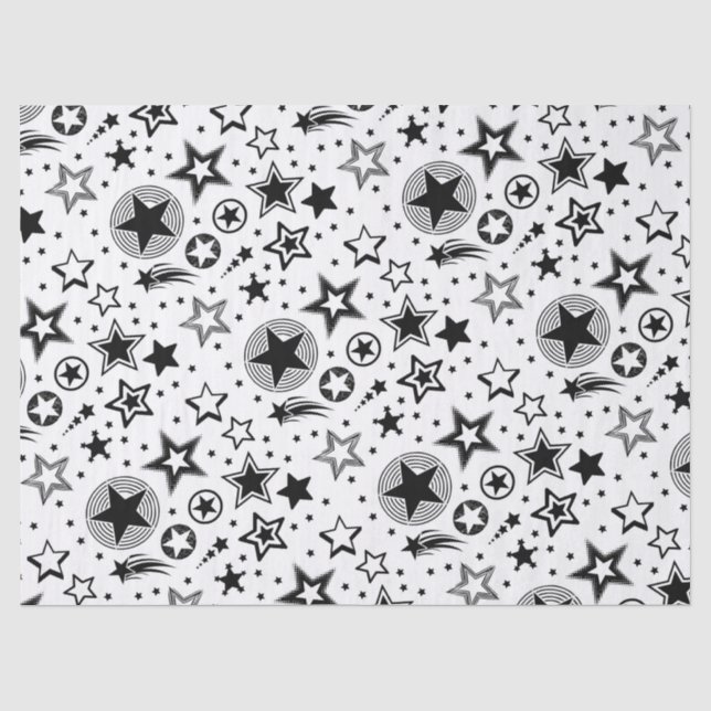 Stars Tattoos black + your ideas Tissue Paper (Front)