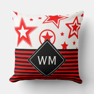 Stars Tattoos red + your ideas Cushion