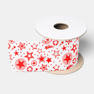 Stars Tattoos red + your ideas Satin Ribbon