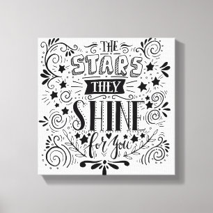 Stars They Shine For You Canvas Print