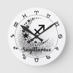 Stars Time! Find Your Magical Zodiac Clock! Round Clock