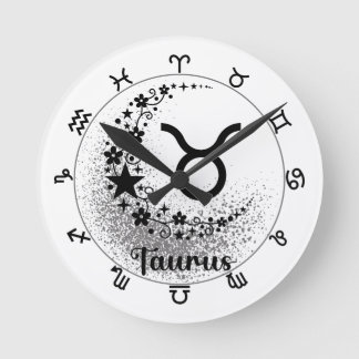 Stars Time! Find Your Magical Zodiac Clock! Round Clock
