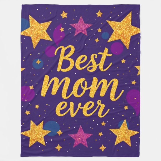 Stars Trendy Luxury Gift Collection Fleece Blanket (Front)
