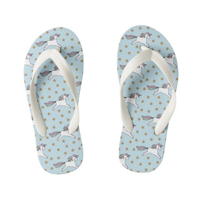 Stars & Unicorns Themed Kid's Jandals (Footbed)