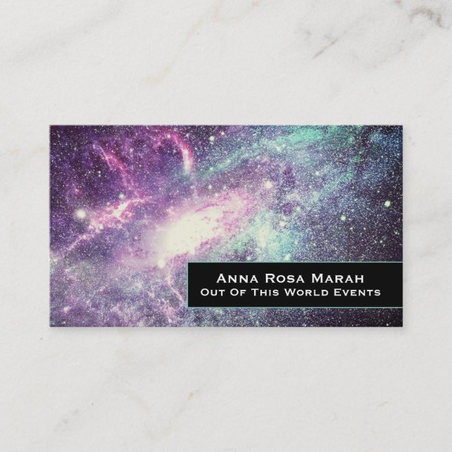 *~* Stars Universe Nebula Galaxy Cosmic Business Card (Front)