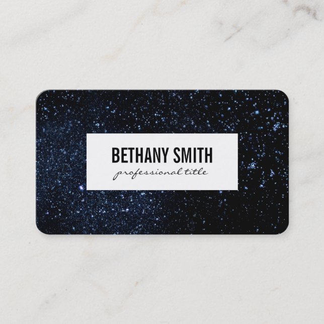 Stars White Frame Business Card (Front)