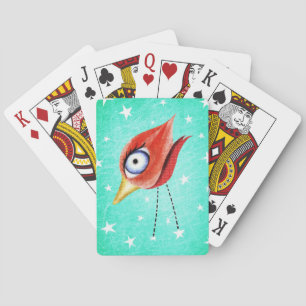 Stars Winter Bird Playing Cards