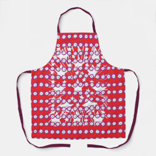 Stars With Glasses Red    Apron