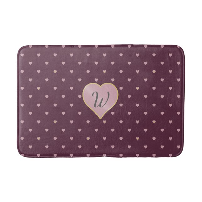 Stars Within Hearts on Port Bath Mat (Front)