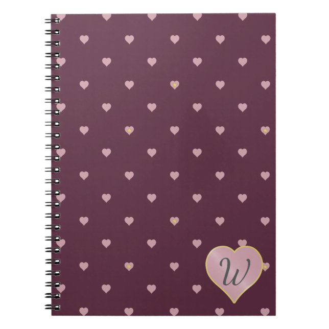 Stars Within Hearts on Port Notebook (Front)