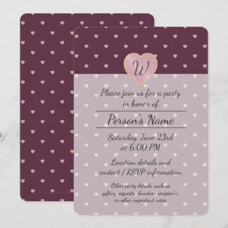 Stars Within Hearts on Port Party Invitation