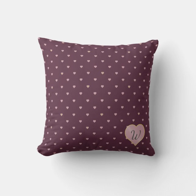 Stars Within Hearts on Port Pillow (Front)