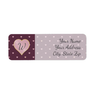 Stars Within Hearts on Port Return Address Label