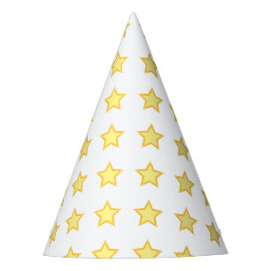 Stars Yellow simple Birthday Magical party Hat
