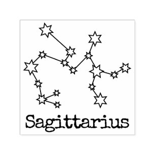 Stars Zodiac Celestial Horoscope Sagittarius Self-inking Stamp