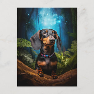 Starscape Dachshund Postcard