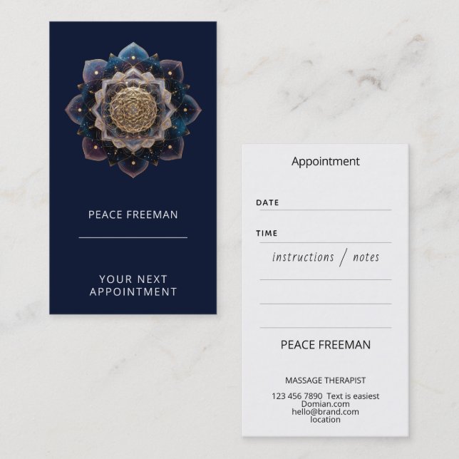Starseed Geometry | Mandala Design Business Card (Front/Back)