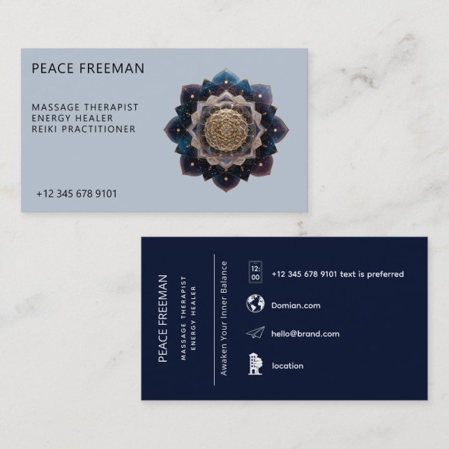 Starseed Geometry | Mandala Design Business Card (Front/Back)