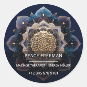 Starseed Geometry Mandala Design Classic Round Sticker