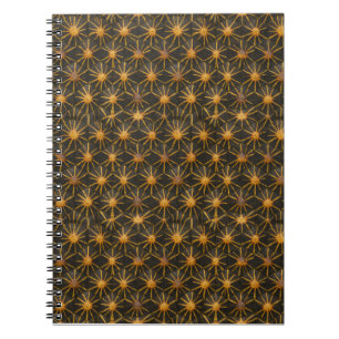 Starshield Radiata   Celestial Gold Geometric Notebook