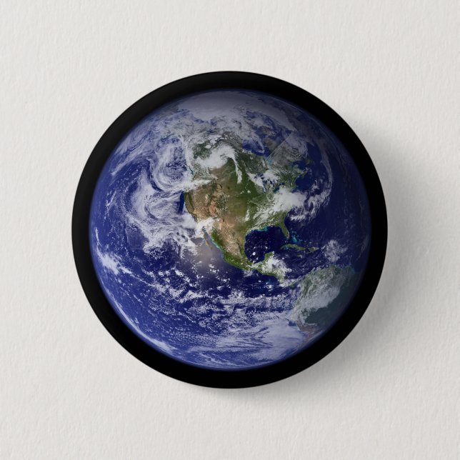 Starship Earth 6 Cm Round Badge (Front)
