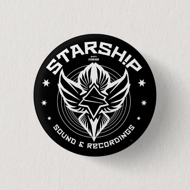 STARSHIP Sound & Recordings Button (Blk Bkgd) (Front)