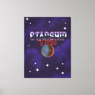 Starship to Mars Canvas Print