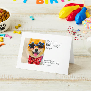 Starstruck Paws: Happy Birthday Shiba Inu Card