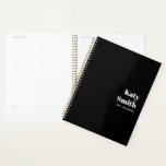 Start Anytime Planner Weekly Monthly Custom<br><div class="desc">Minimal black planner with flexible start date and clean weekly/monthly layouts. Perfect for onboarding kits,  client gifts,  or bulk business productivity programs.</div>