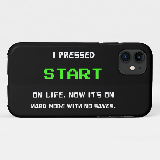 START Button Retro 8 Bit Pixel Art Gamer Gaming Case-Mate iPhone Case (Back (Horizontal))