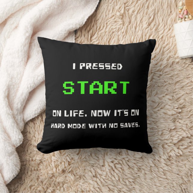 START Button Retro 8 Bit Pixel Art Gamer Gaming Cushion (Blanket)