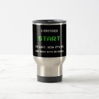 START Button Retro 8 Bit Pixel Art Gamer Gaming