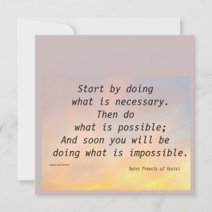 START BY DOING ST. FRANCIS  FLAT CARD