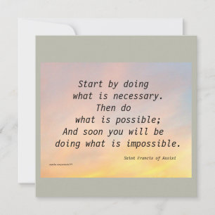 START BY DOING ST. FRANCIS FLAT CARD