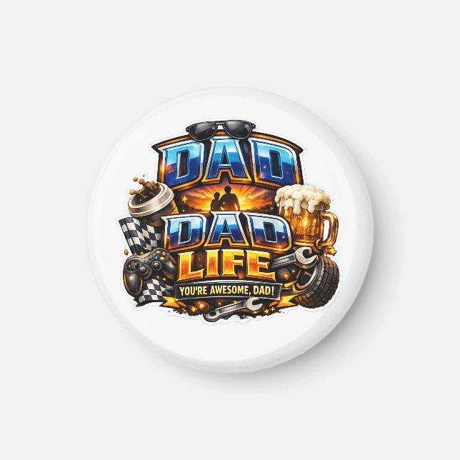 Start Dad’s day with coffee and a smile! Magnet (Front)