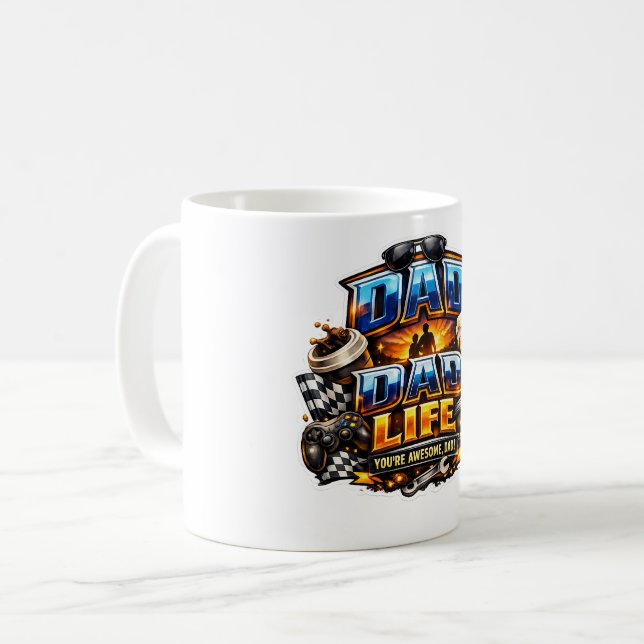 Start Dad’s day with coffee and a smile! Mug (Front Left)