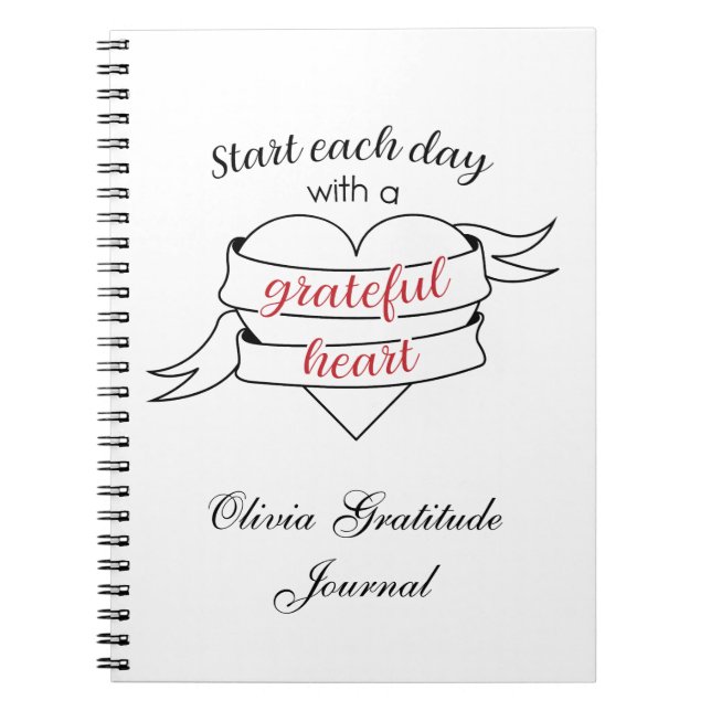 Start Each Day with a Grateful Heart Notebook (Front)