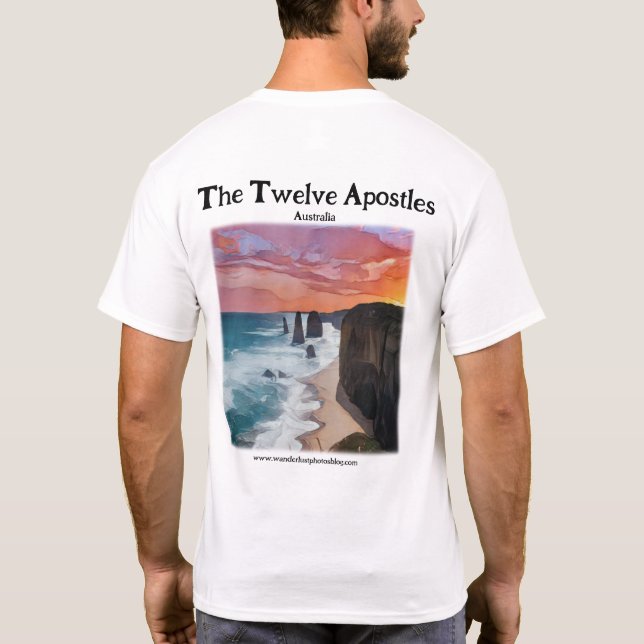 Start Exploring Today - Twelve Apostles T-Shirt (Back)