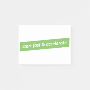 Start fast & Accelerate Post-it Notes