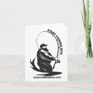 Start Fishing Dfw Fishy Fisherman Funny Fishing Lo Card