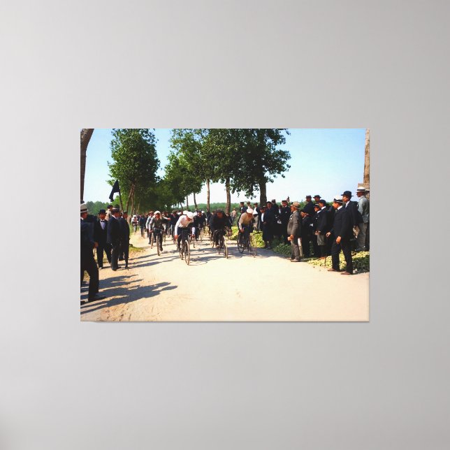 Start of The First Tour de France Circa 1903  Canvas Print (Front)