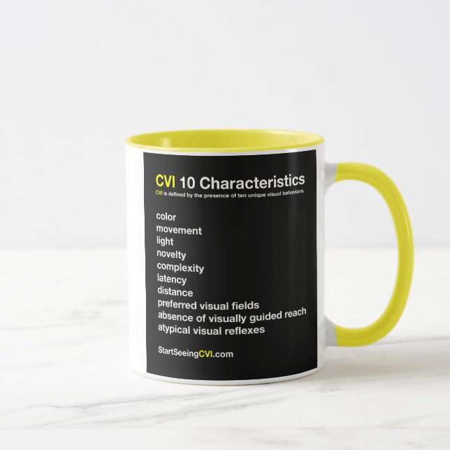 Start Seeing CVI mug - yellow (Right)