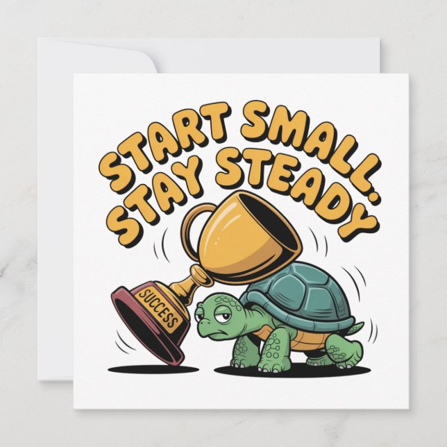 Start Small. Stay Steady Invitation (Front)
