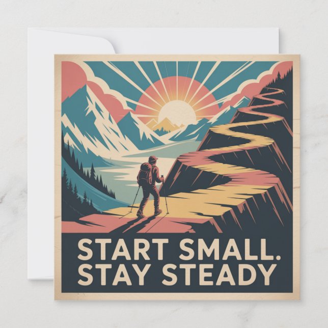 Start Small. Stay Steady Invitation (Front)