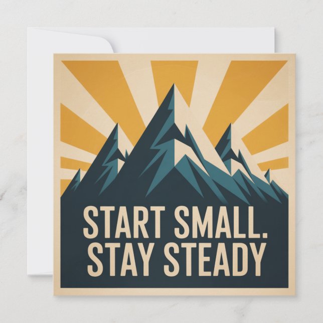 Start Small. Stay Steady Invitation (Front)