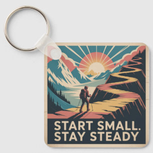 Start Small. Stay Steady Key Ring