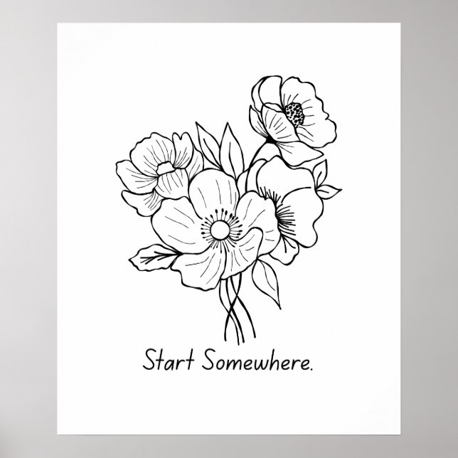 Start Somewhere – Motivational Poster (Front)