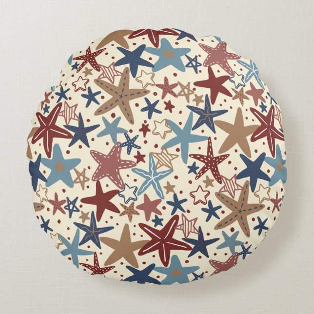 Start Spangled Round Cushion (Front)